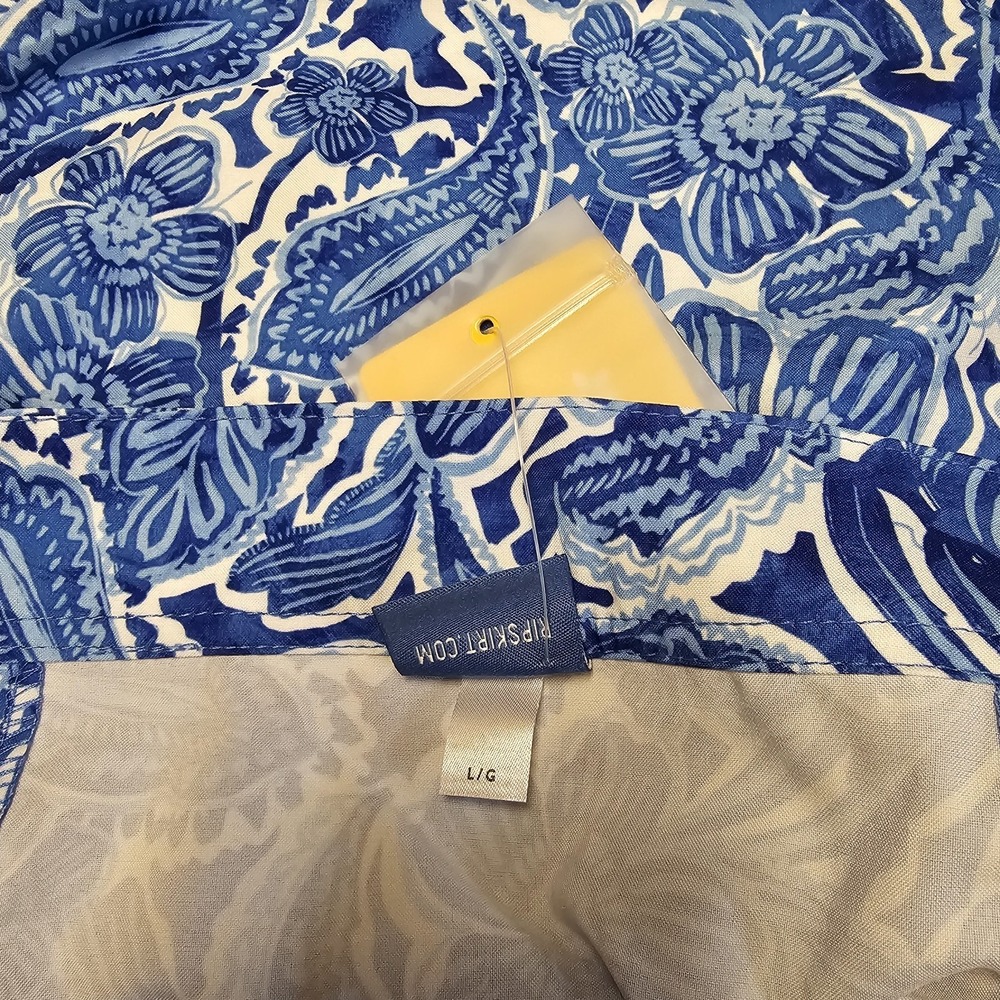 Ripskirt Hawaii Tropical Wrap Skirt‎ Size L Pockets Pleated Resort Beach NEW - Picture 5 of 8